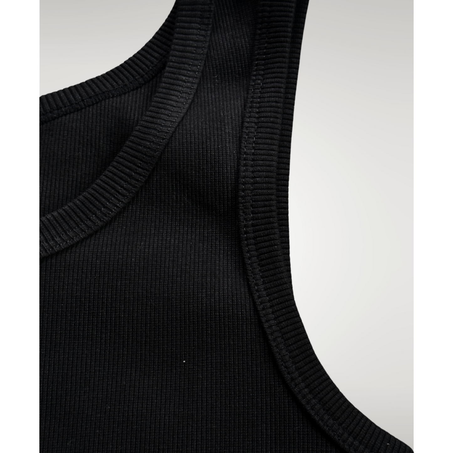 'RIBBED TANK TOP' NEGRO