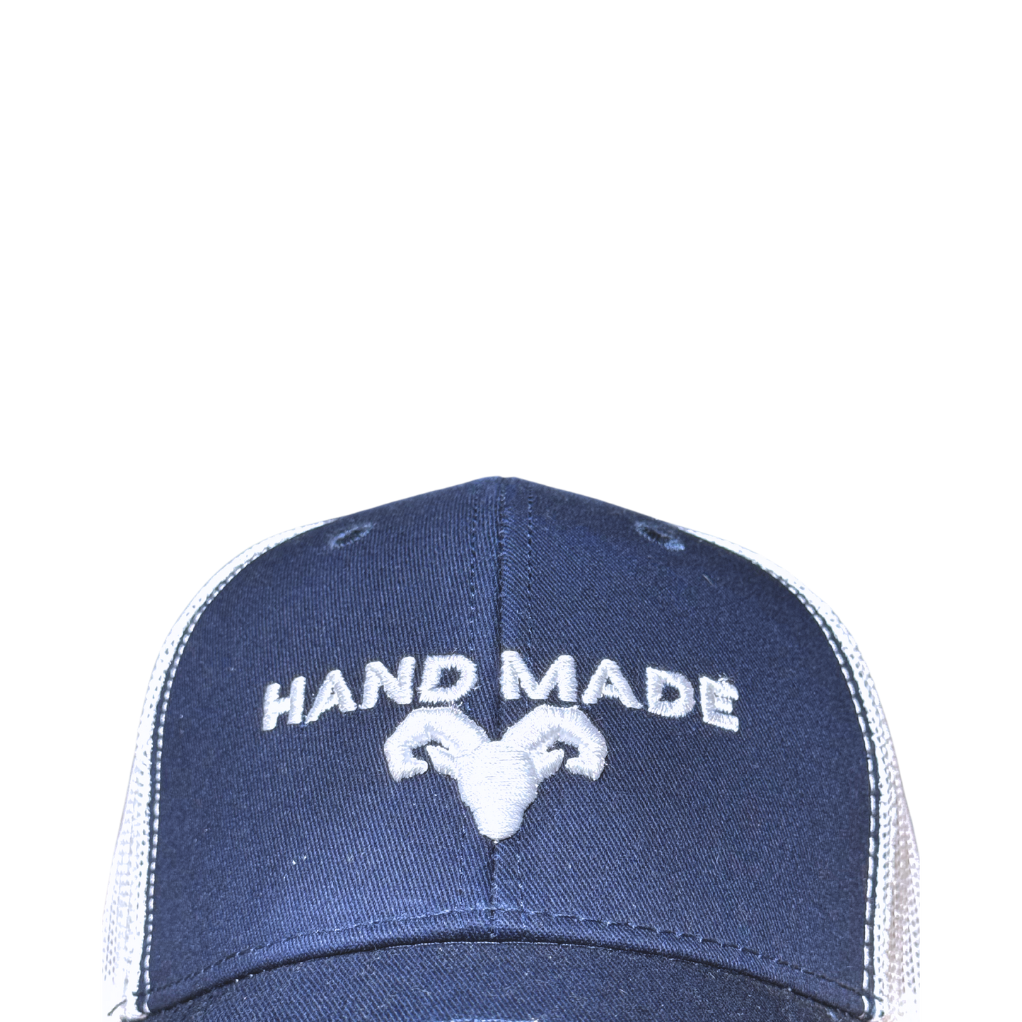 GORRA HAND MADE AZUL Y BLANCO
