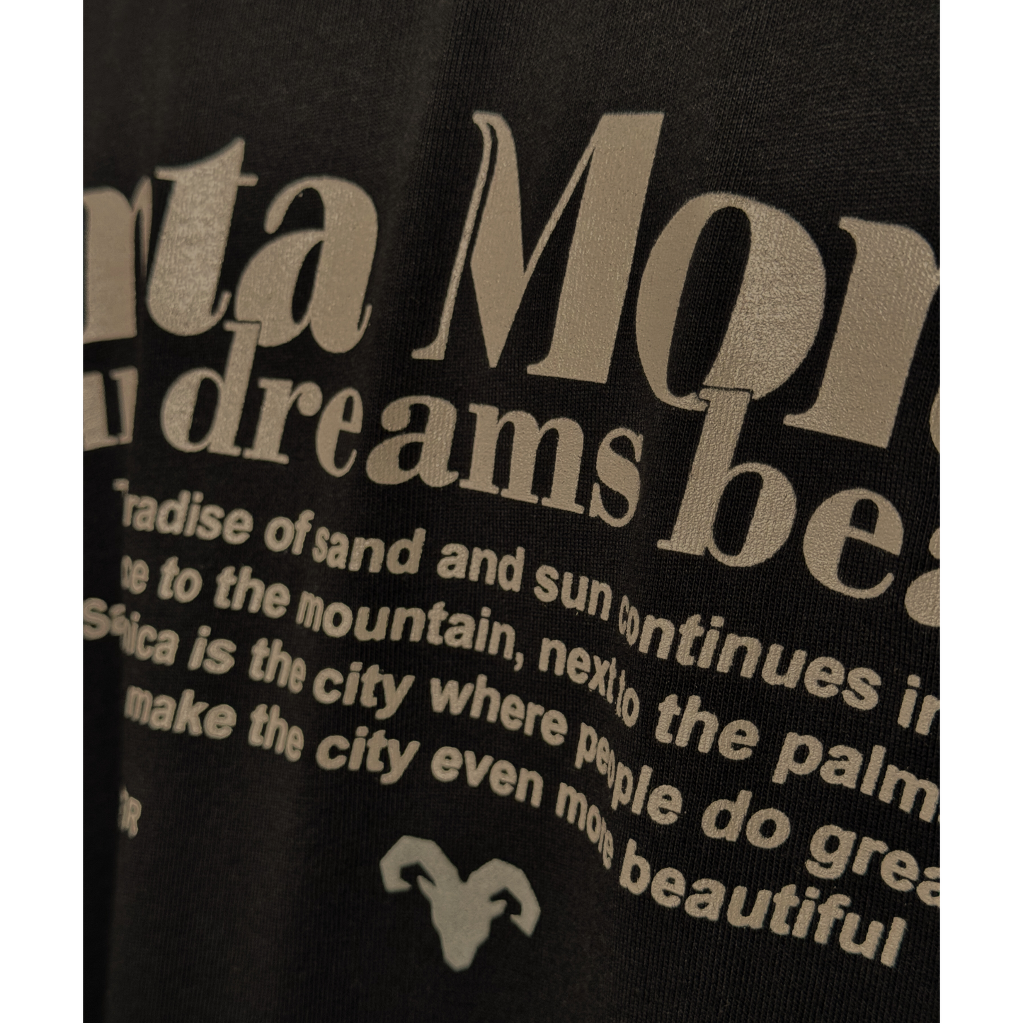 CAMISETA SANTA MONICA NEGRA
