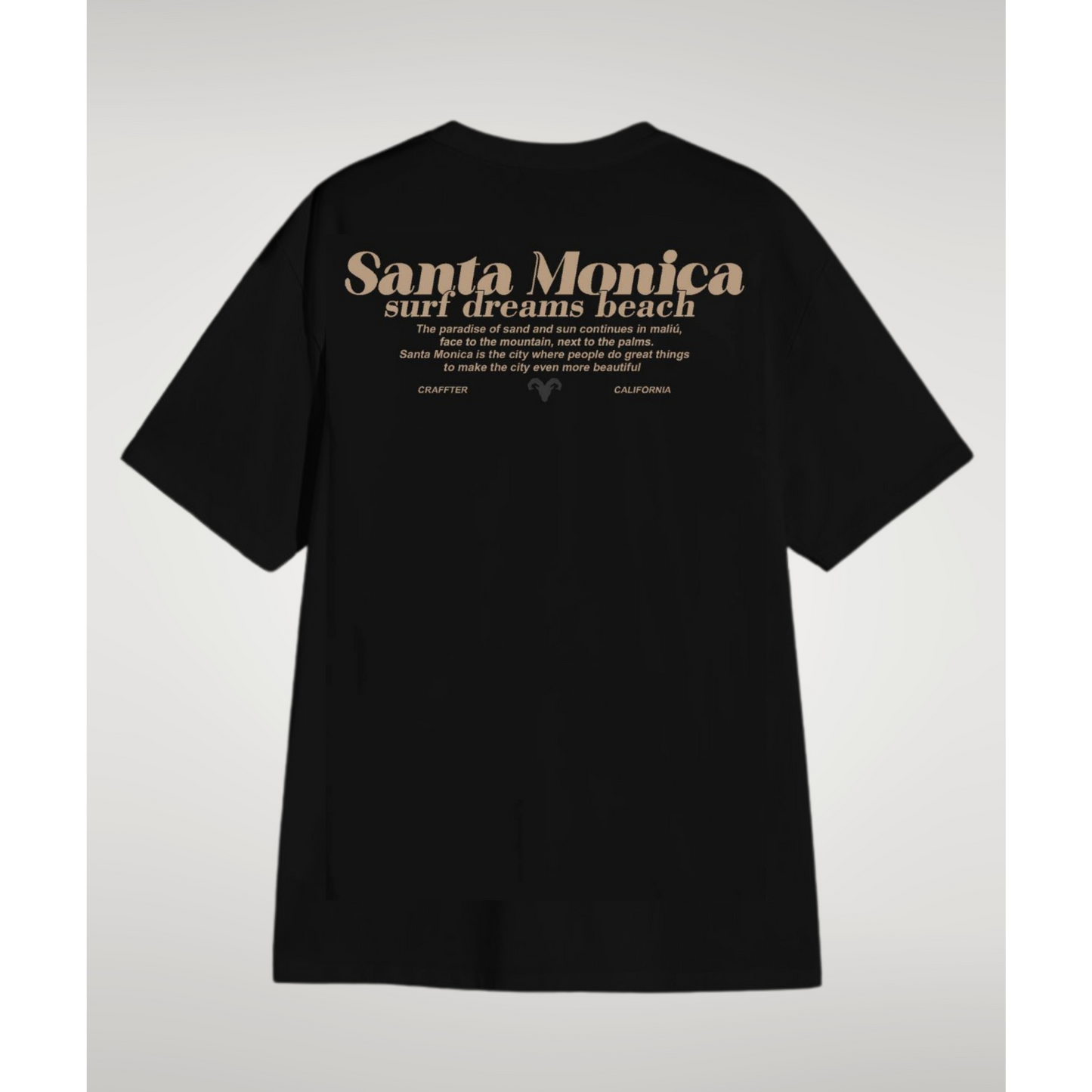 CAMISETA SANTA MONICA NEGRA