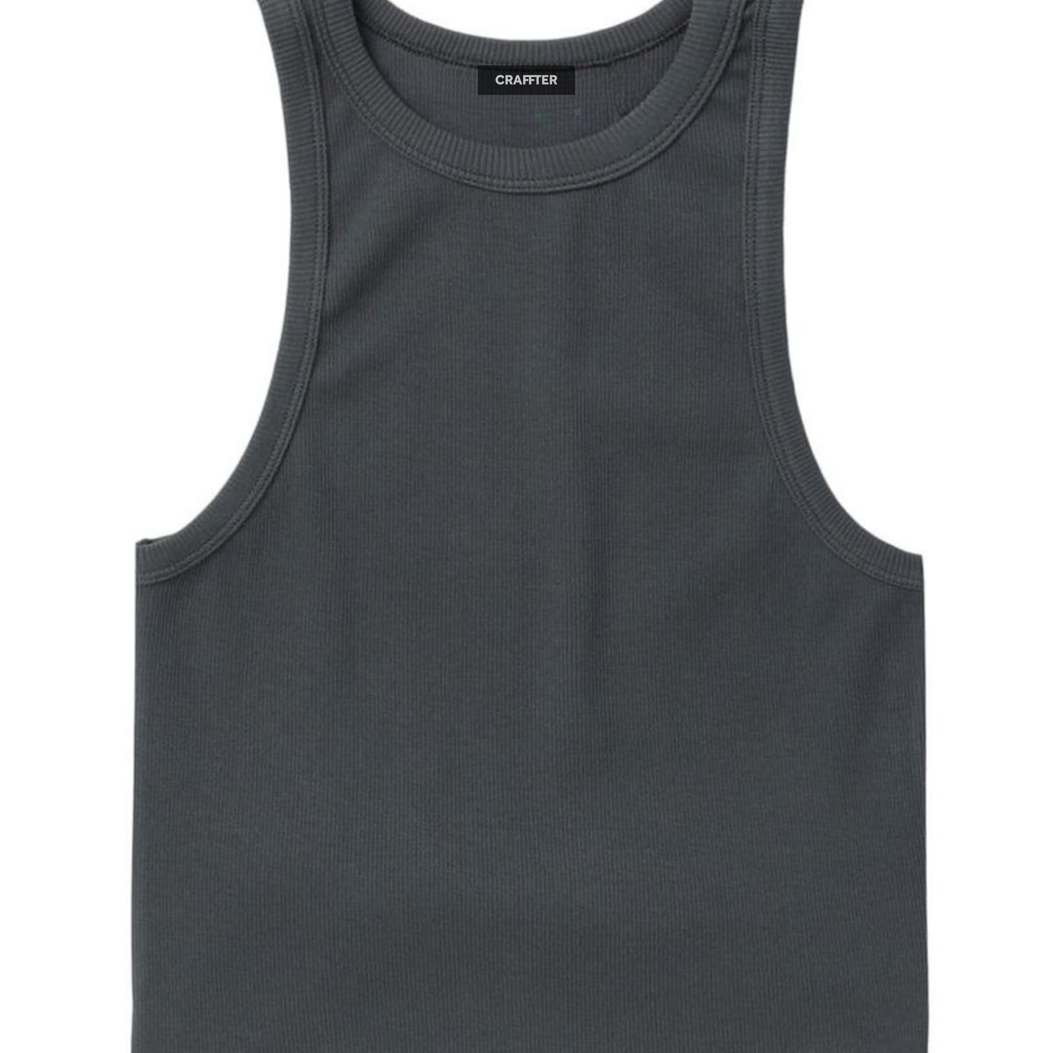 RIBBED TANK TOP GRIS