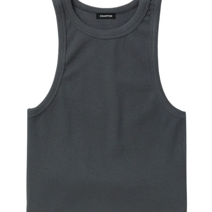 'RIBBED TANK TOP' GRIS