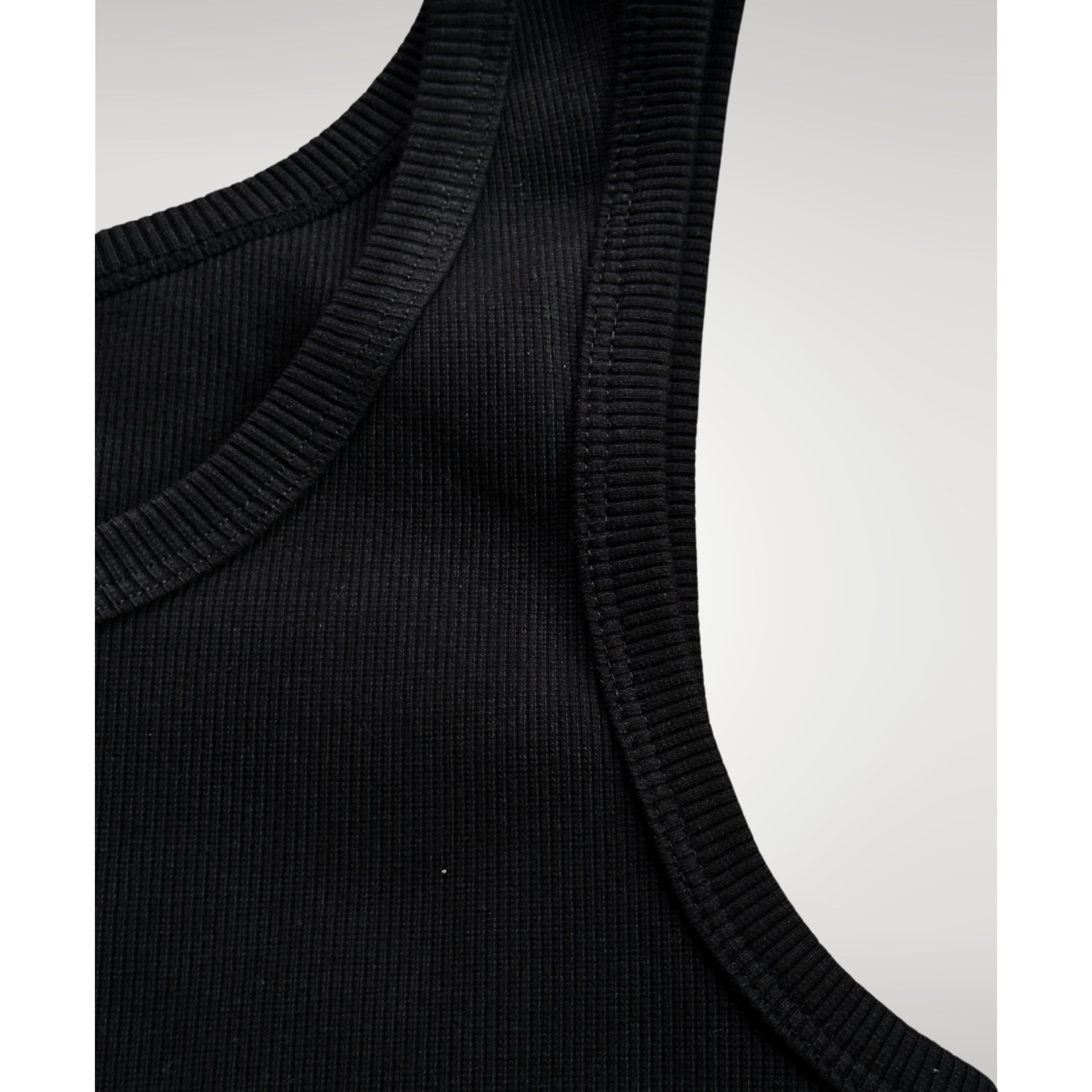 RIBBED TANK TOP NEGRO