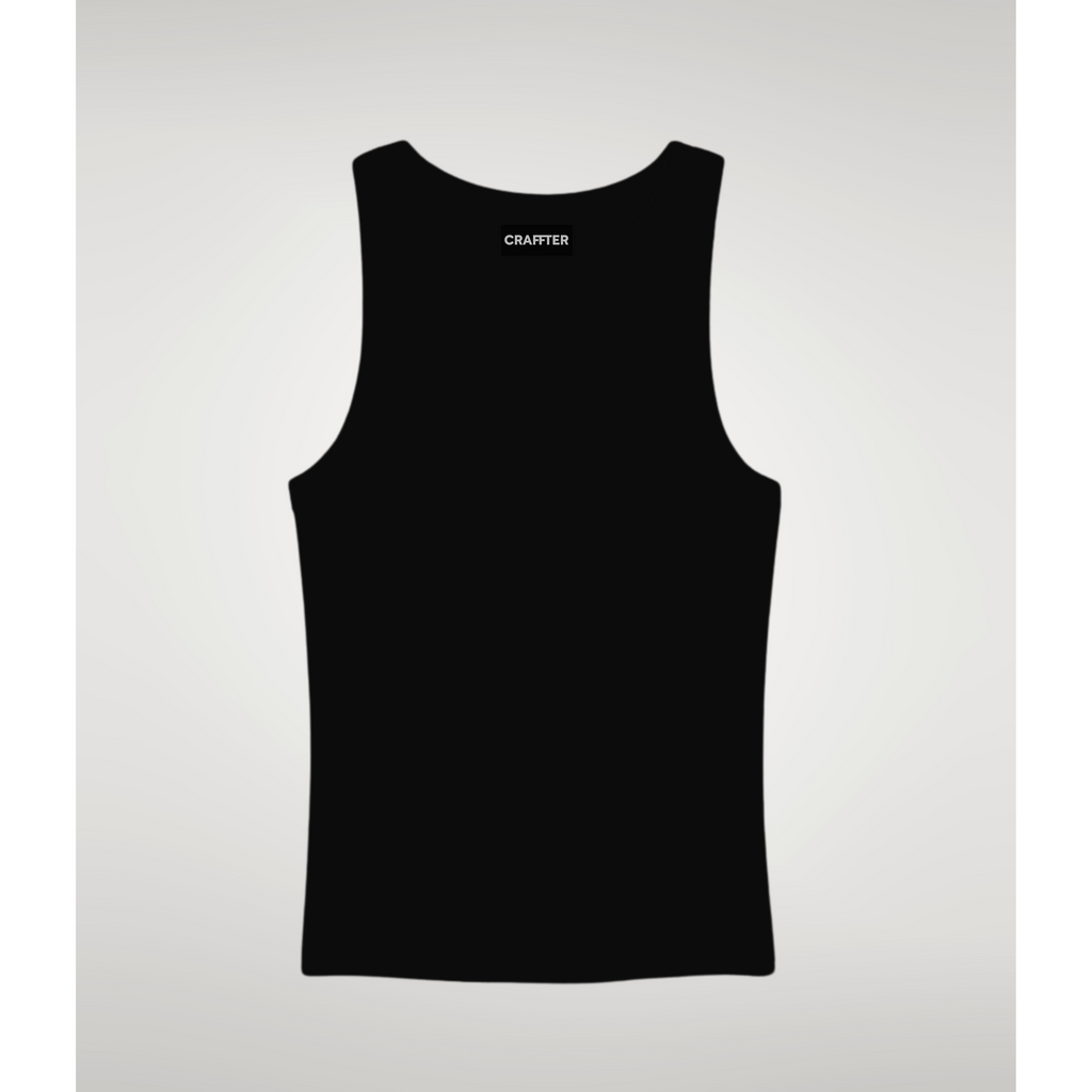 RIBBED TANK TOP NEGRO