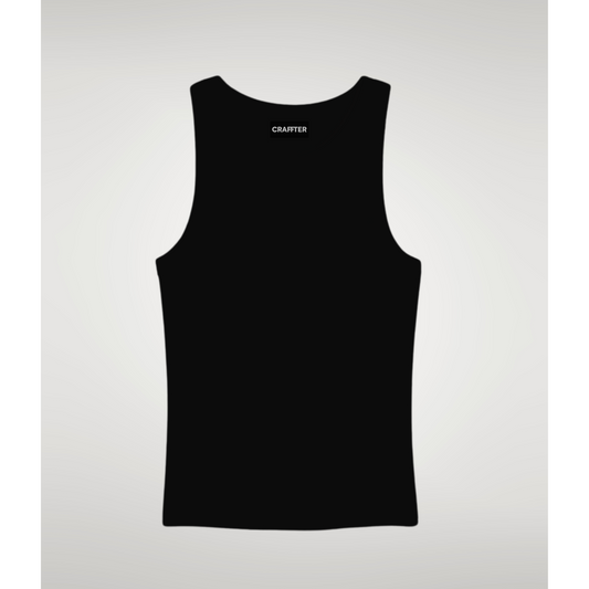 'RIBBED TANK TOP' NEGRO