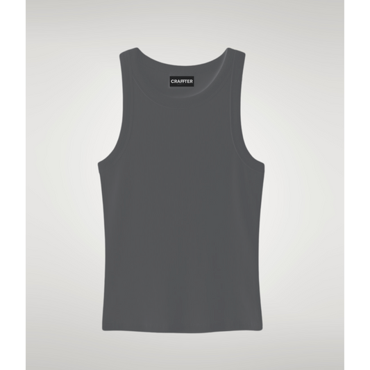 'RIBBED TANK TOP' GRIS