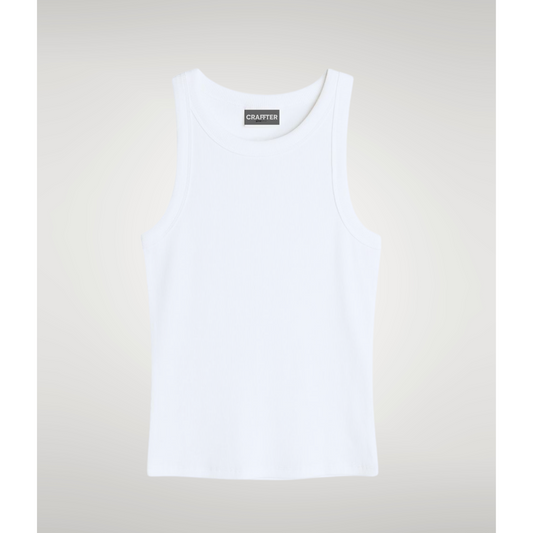 'RIBBED TANK TOP' BLANCO