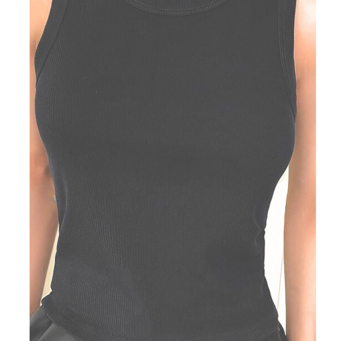 'RIBBED TANK TOP' GRIS