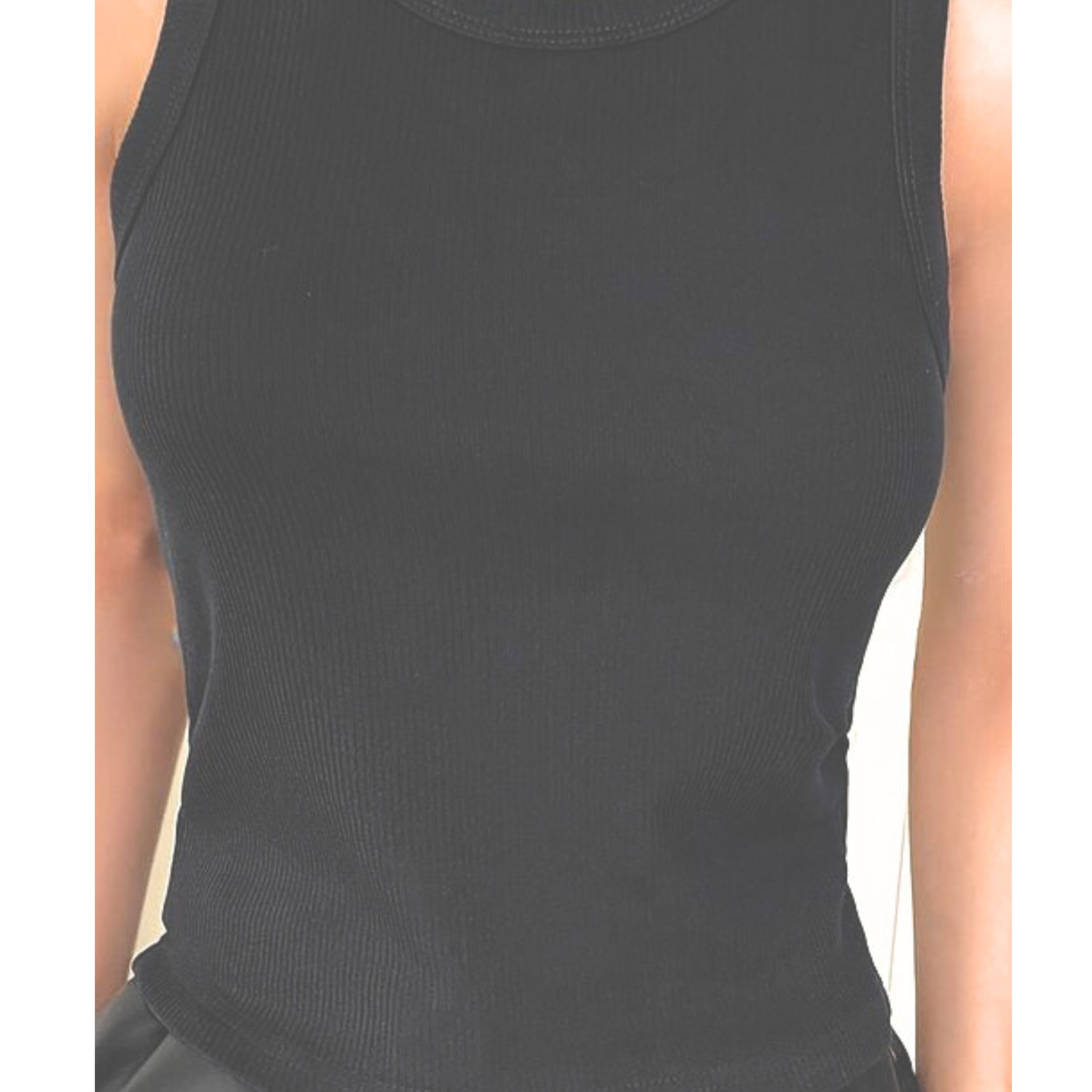 RIBBED TANK TOP GRIS