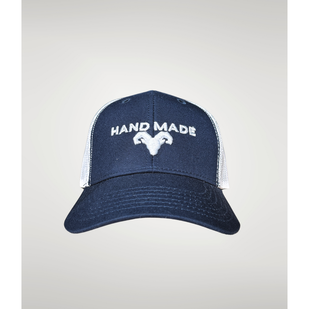 GORRA HAND MADE AZUL Y BLANCO