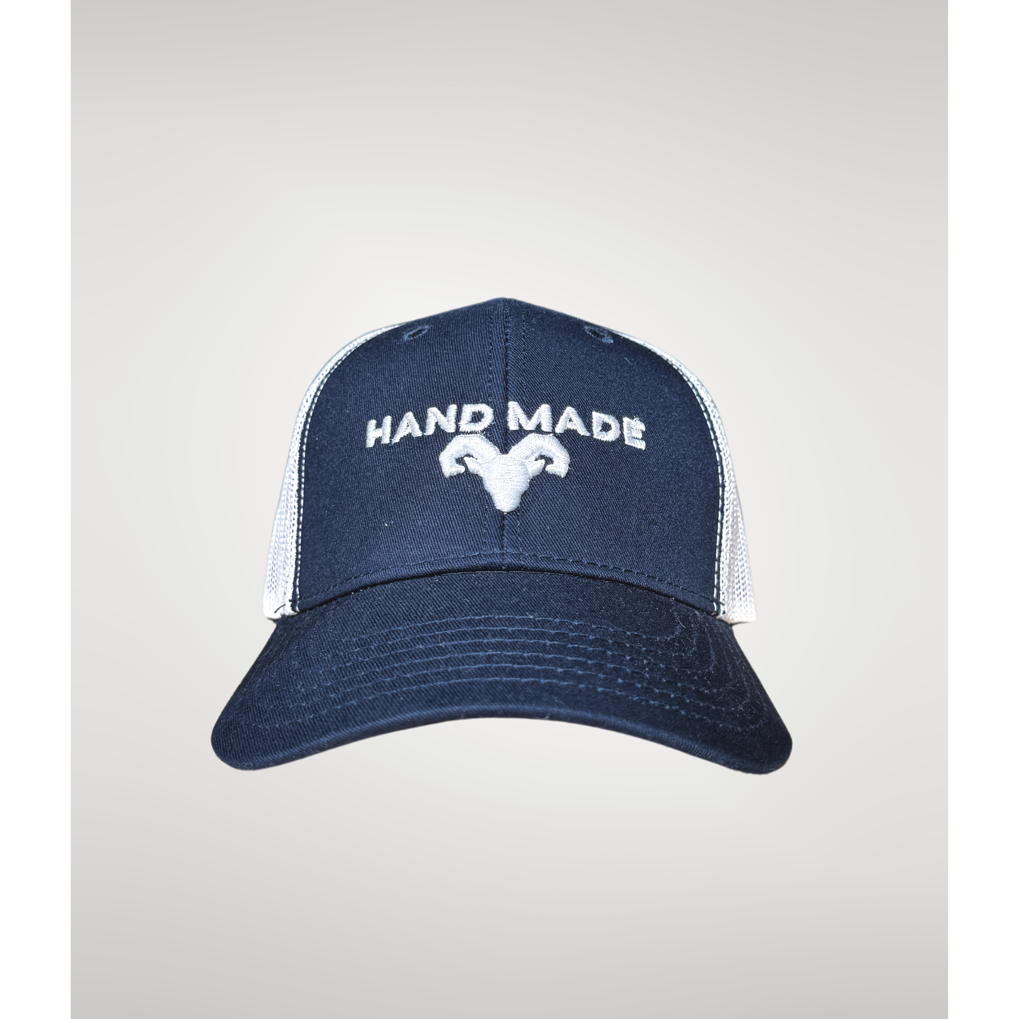 GORRA HAND MADE AZUL Y BLANCO