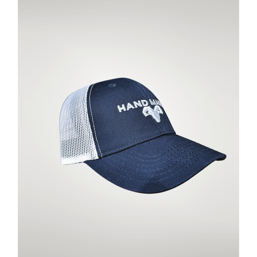 GORRA HAND MADE AZUL Y BLANCO