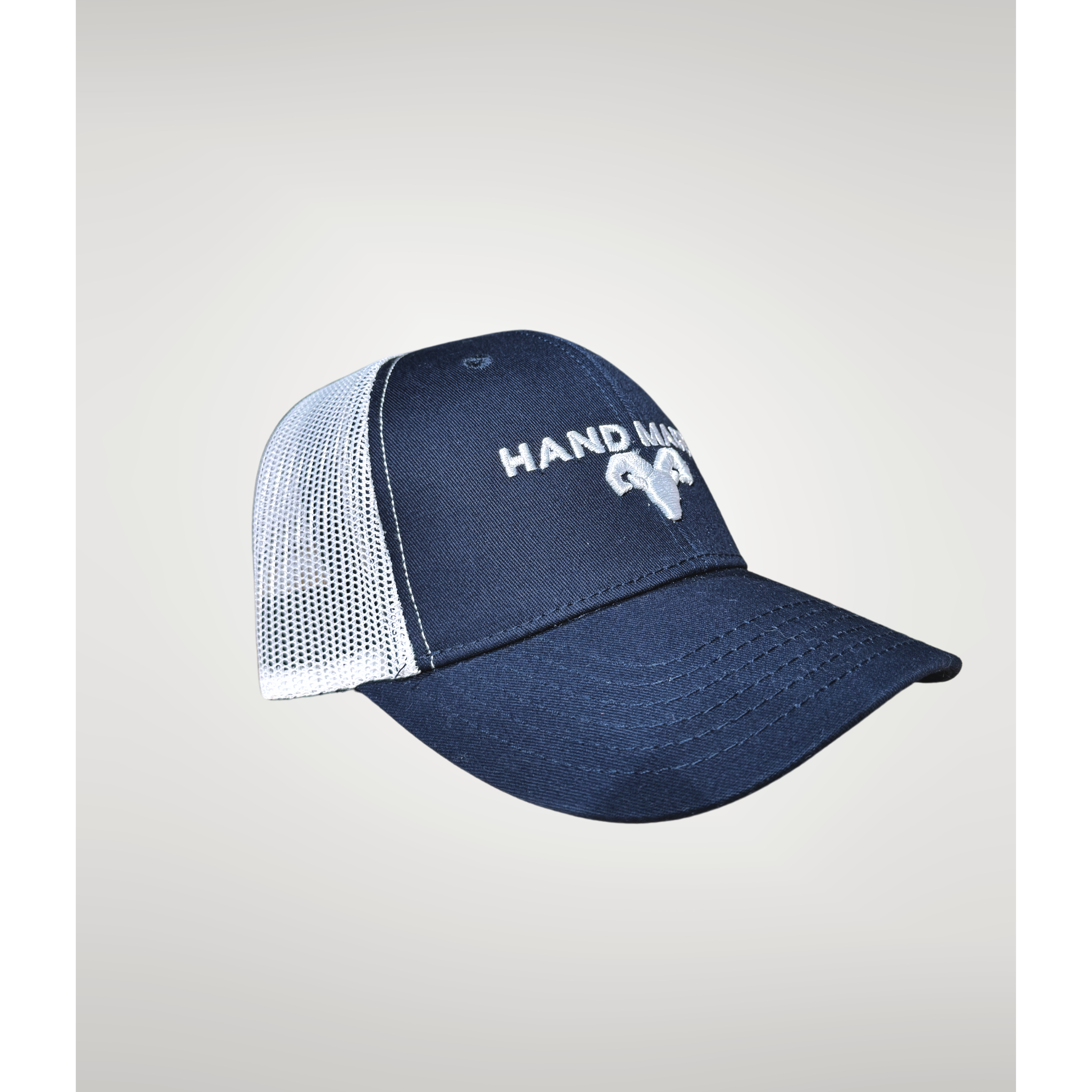 GORRA HAND MADE AZUL Y BLANCO