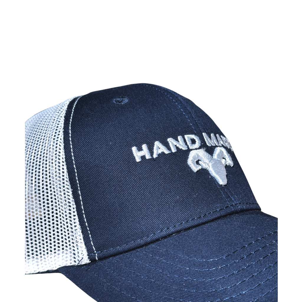 GORRA HAND MADE AZUL Y BLANCO