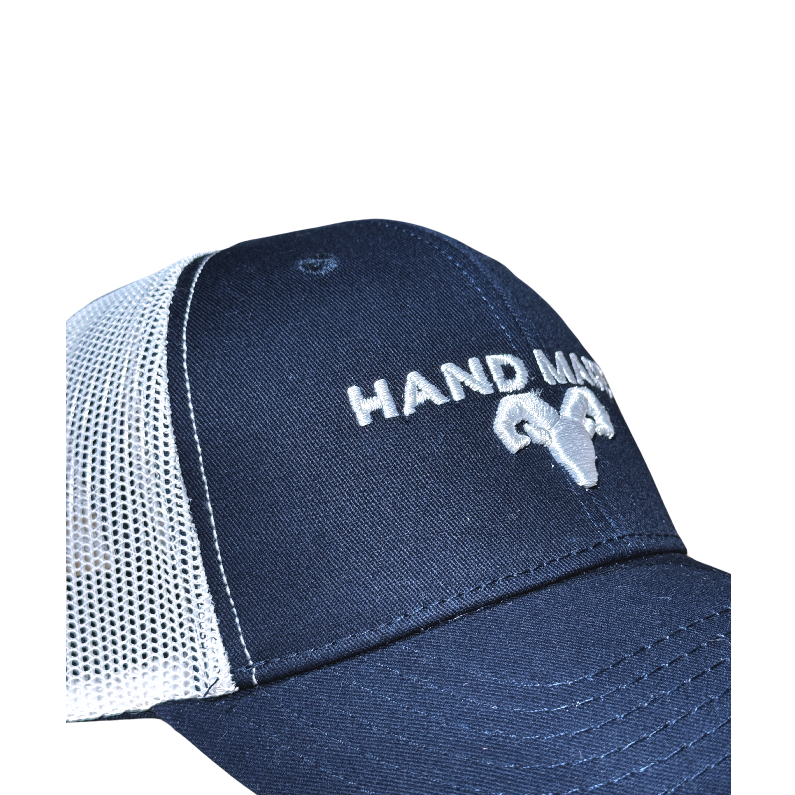 GORRA HAND MADE AZUL Y BLANCO