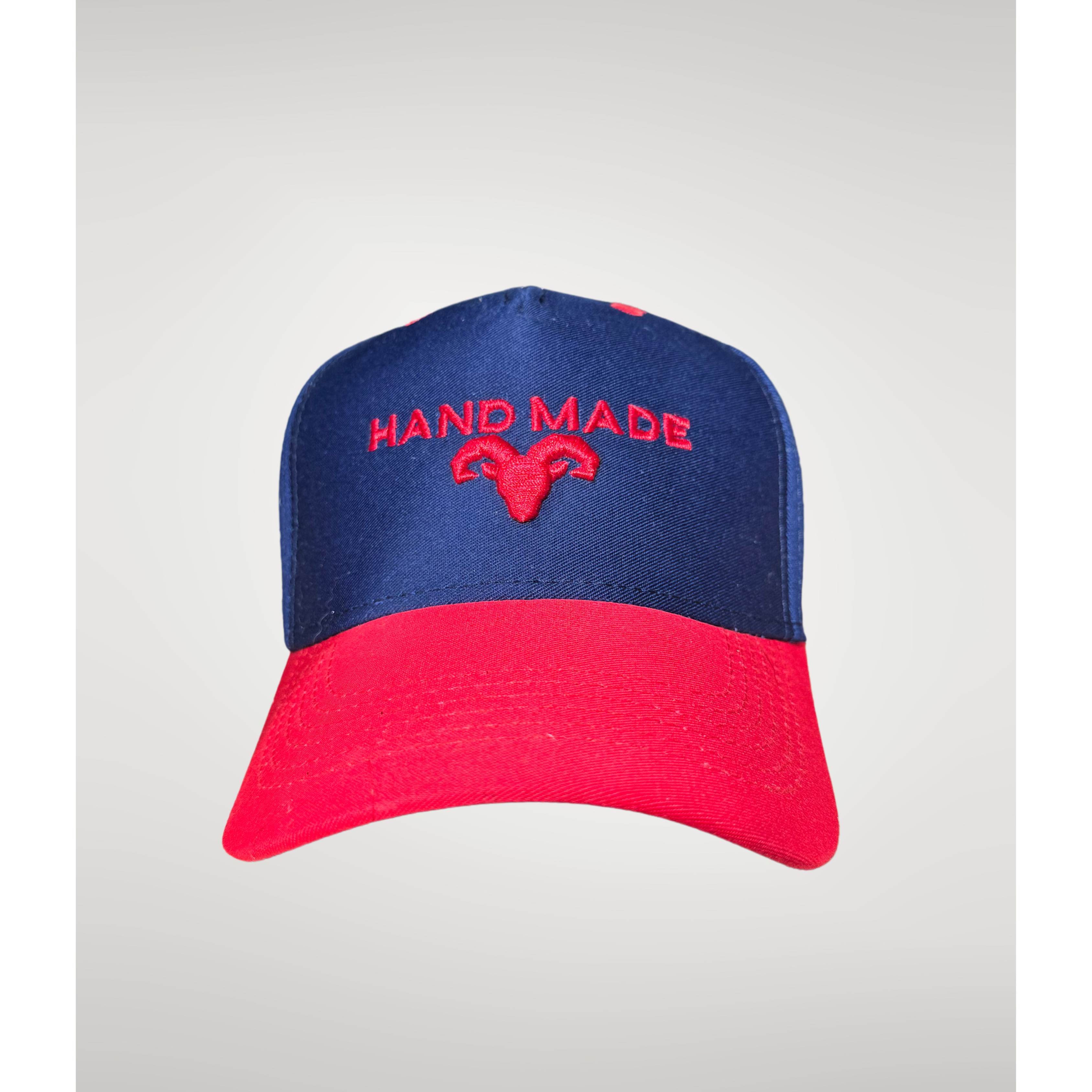 GORRA HAND MADE AZUL Y ROJO