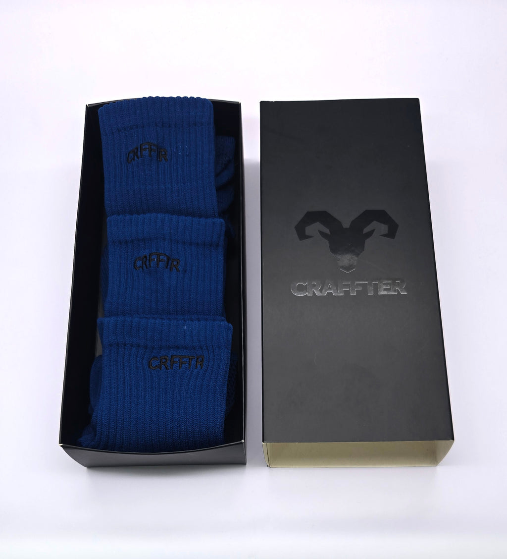 Medias Crew - 3 PACK - AZUL