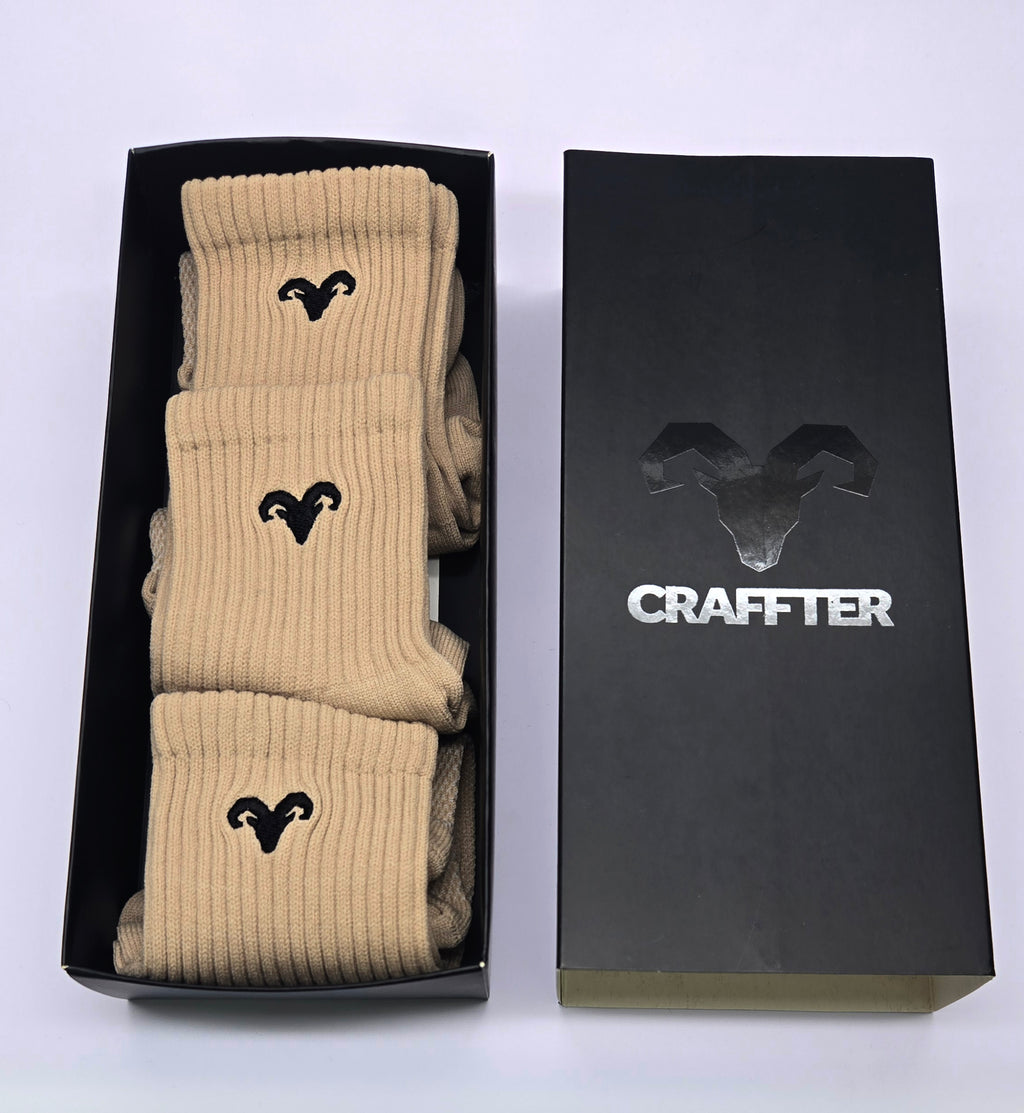 Medias Crew - 3 PACK - CAMEL