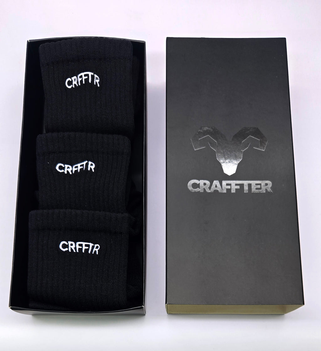 Medias Crew - 3 PACK - NEGRO