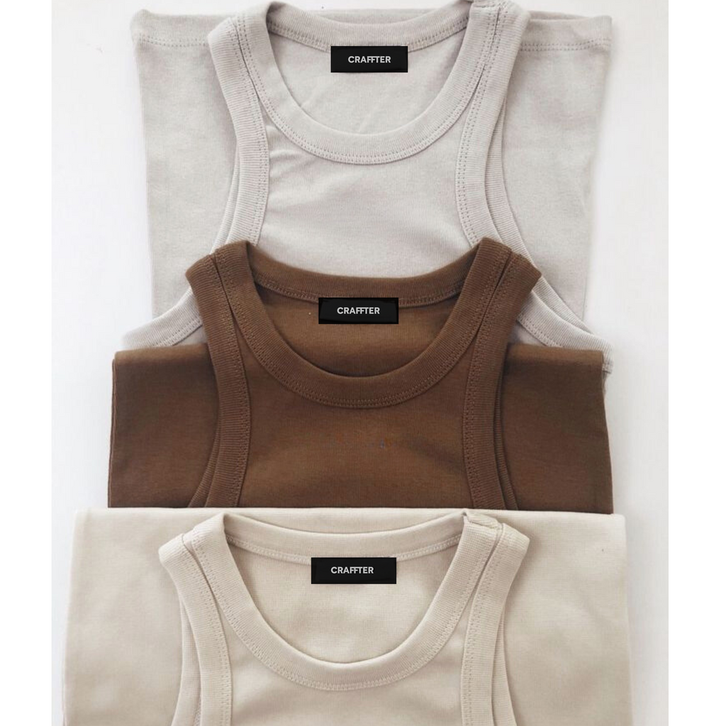 RIBBED TANK TOP CAFE