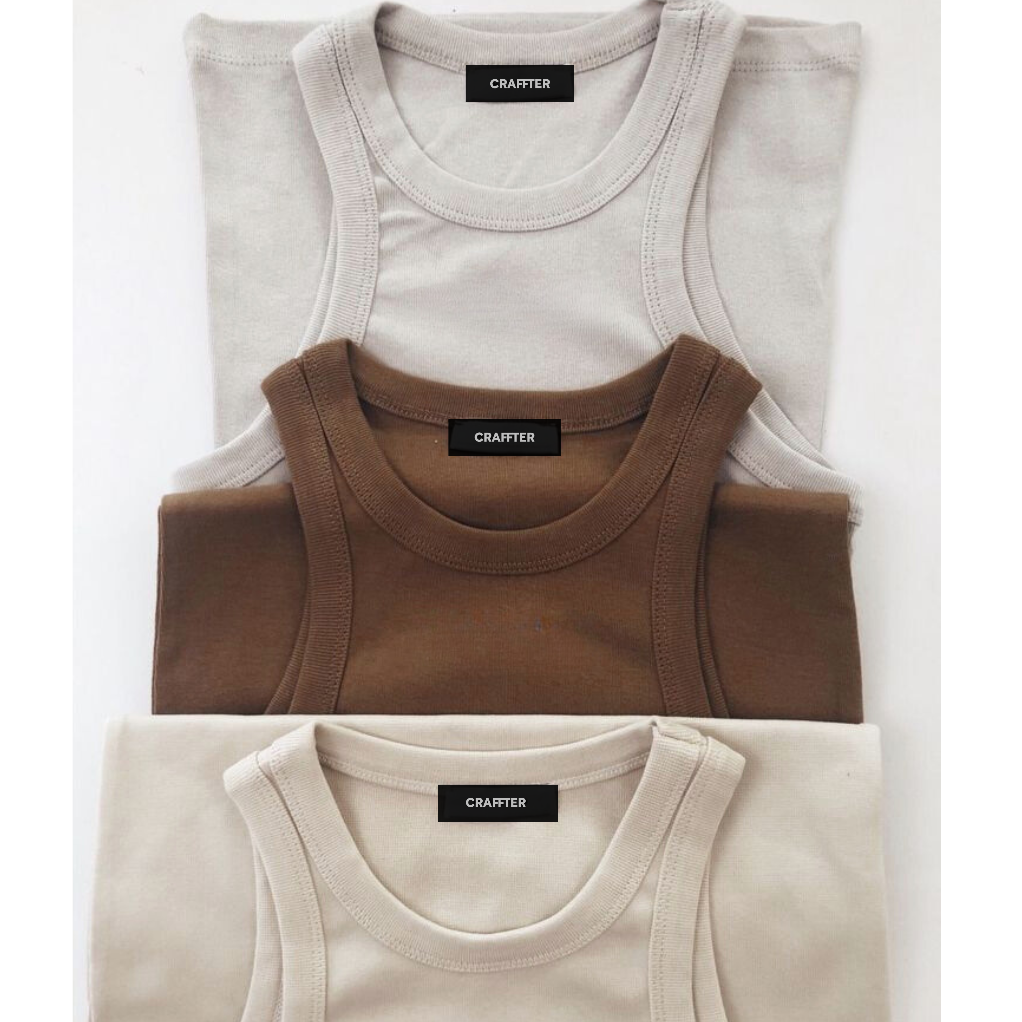 RIBBED TANK TOP CAFE