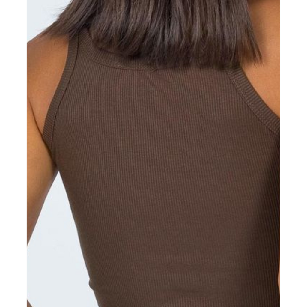 RIBBED TANK TOP CAFE