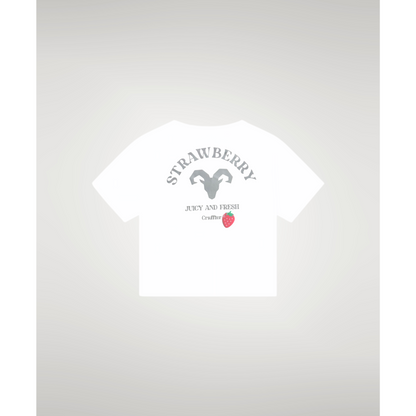 'STRAWBERRY' WHITE TSHIRT