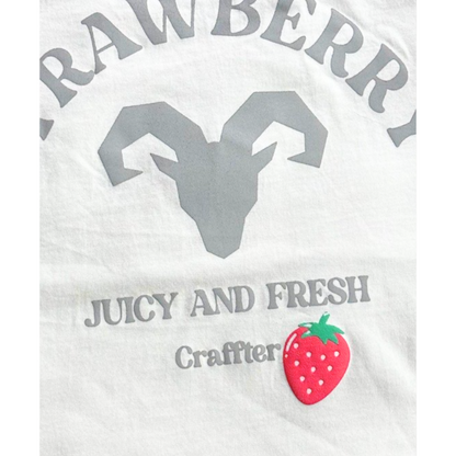 'STRAWBERRY' WHITE TSHIRT