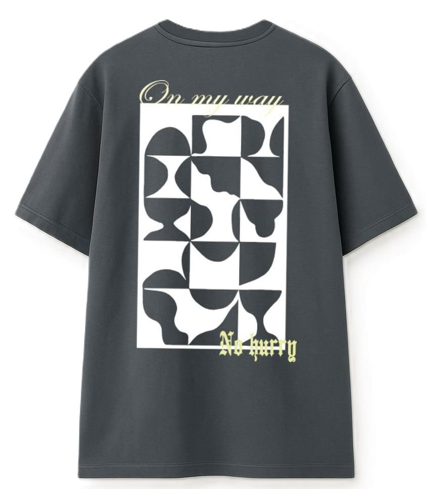 CAMISETA NOT HURRY GRIS